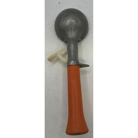 VTG Bonnie Product Bright Orange Metal Ice Cream Scoop New York Mechanical Lever - Picture 5 of 5